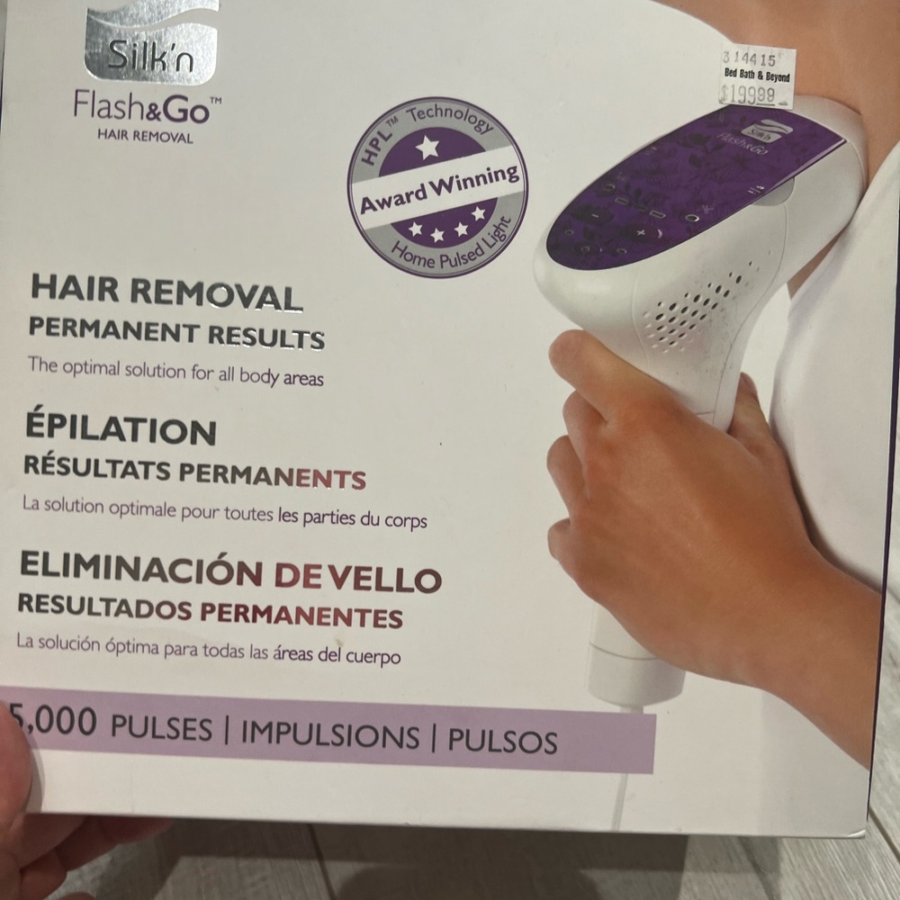 Flash & Go Hair Removal Device - White and Purple